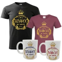 Zestaw dla babci dziadka prezent koszulki i kubki super upominek na święta