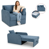 Łóżko dziecięce sofa kanapa rozkładana granat welur sztruks Denis 3B Family