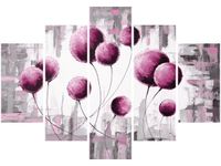 105CM 150CM OBRAZ 5 ELEM ABSTRAKCYJNE DMUCHAWCE FUKSJI DRUK