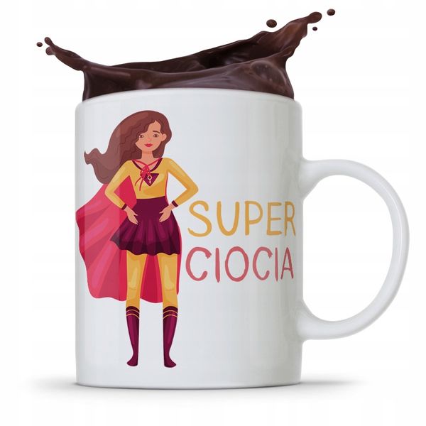 Kubek Prezent Dla Cioci Ciotki Super Ciocia Z Nadrukiem Ze Zdjęciem zdjęcie 1