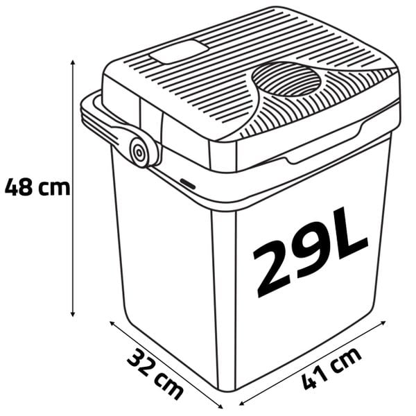 Lodówka turystyczna Berdsen Icemax 29 litry tryb ECO - czarna zdjęcie 18