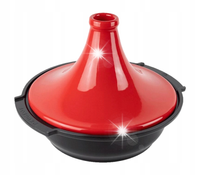 Peugeot Naczynie Atlas Tagine 30cm czerwony z powłoką na indukcję