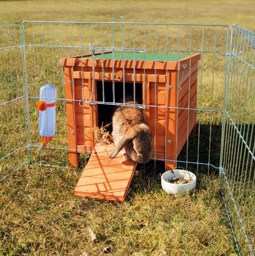TRIXIE duży drewniany domek królika kawii fretki wodoodporny do domu ogrodu na Arena.pl