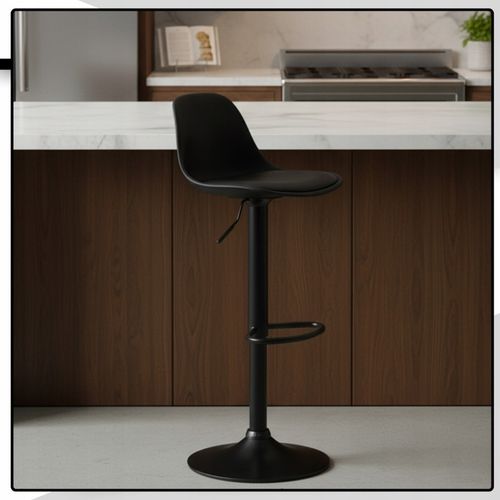 Hoker barowy plastikowy czarny obrotowy regulowany ekoskóra do wyspy na Arena.pl