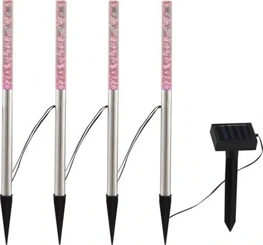 4 x LAMPKA OGRODOWA SOLARNA MULTIKOLOR LED zdjęcie 4