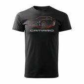 Koszulka motoryzacyjna z Chevrolet Camaro męska czarna REGULAR S