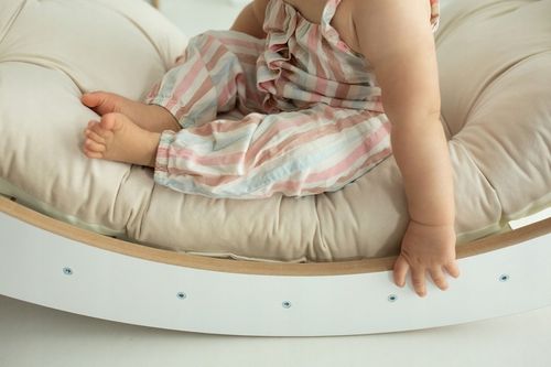 Bujak Montessori DREWNIANY XL +Poduszka Beżowa +Zjeżdżalnia +Ścianka ZESTAW na Arena.pl