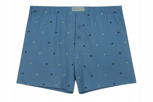 5 PAR BOKSERKI BAWEŁNIANE MĘSKIE KLASYCZNE WZORY COTTON WORLD KOMPLET - L na Arena.pl