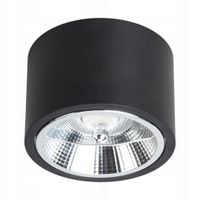 Milagro REDONDO Spot Sufitowy Czarny Tuba 1xAR111 15W Okrągły