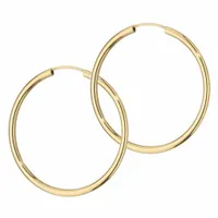 PIĘKNE ZŁOTE KOLCZYKI Damskie KÓŁKA 30mm pr. 333 KOŁA KREOLKI RING 8k