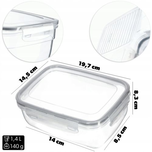 POJEMNIK NA ŻYWNOŚĆ LUNCH PUDEŁKO PLASTIKOWE 1,4L na Arena.pl