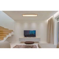 Nowoczesna LAMPA sufitowa DORO 416080WD4 Globo salonowa LED 24W 3000K prostokątny drewno