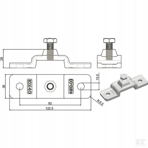 778100KR Uchwyt Kłonicy, Ocynkowany na Arena.pl