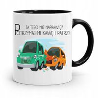 Kubek Czarny Dla Mechanika Ja Tego Nie Naprawię? Z Nadrukiem Ze Zdjęciem