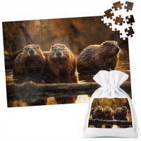 PUZZLE TRADYCYJNE - ZWIERZĘTA KAPIBARA MODNE - 110 el