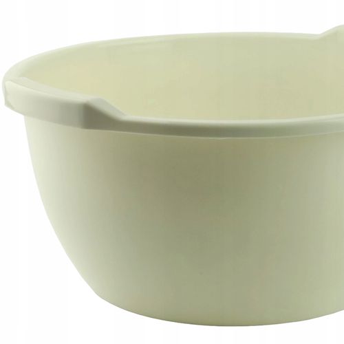 MISKA OKRĄGŁA UNIWERSALNA MISA DO ŁAZIENKI OGRODU NA PRANIE OWOCE 8L ECRU na Arena.pl