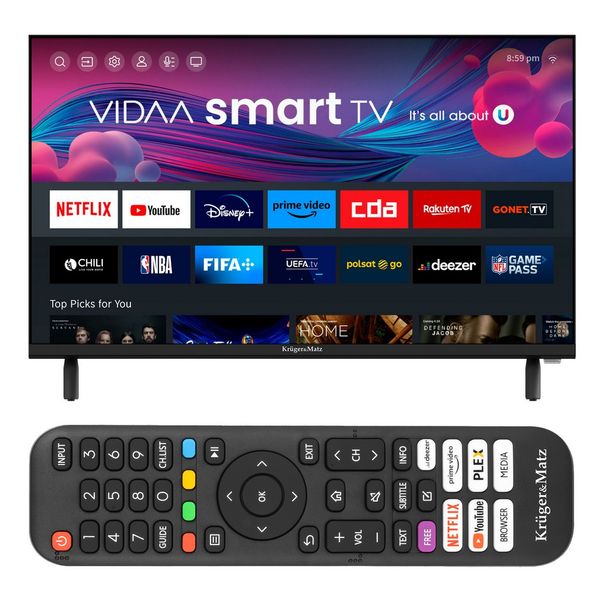Telewizor SMART TV WiFi 24 cale HD VIDAA APLIKACJE Prime Netflix zdjęcie 1