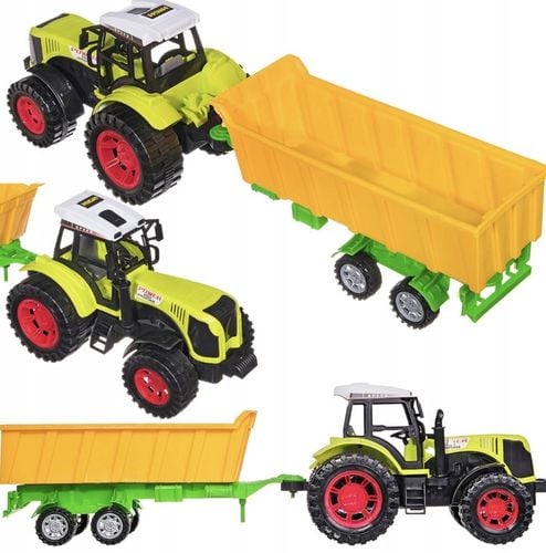TRAKTOR Z PRZYCZEPĄ WYWROTKA ZABAWKA CIĄGNIK Z NAPĘDEM DLA DZIECI DUŻY 53CM na Arena.pl