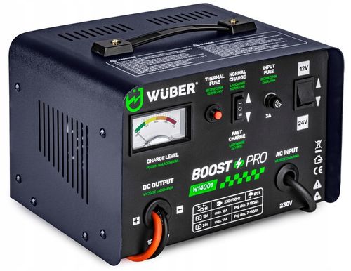 PROSTOWNIK AKUMULATOROWY 16A SAMOCHODOWY 7-180AH DO ŁADOWANIA 12V24V WUBER na Arena.pl