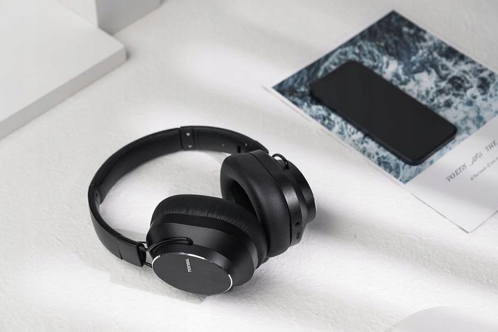 Tonsil Słuchawki Bezprzewodowe R65BT Bluetooth Nauszne ANC CZARNE +Mikrofon zdjęcie 5