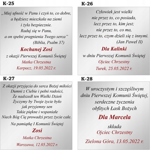 PAMIĄTKA PIERWSZEJ KOMUNII ŚWIĘTEJ OBRAZEK PREZENT NA KOMUNIĘ Z GRAWEREM na Arena.pl