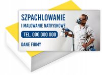 Wizytówki firmowe reklamowe 100szt SZPACHLOWANIE MALOWANIE NATRYSKOWE