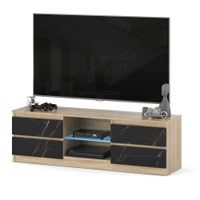 Szafka rtv stojąca 138cm 4 szuflady do salonu dąb sonoma san sebastian