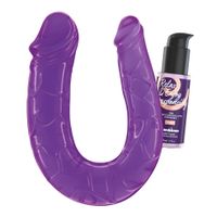 Crushious Deep Diver Double Dildo With Anal Lubricant 50Ml Purple