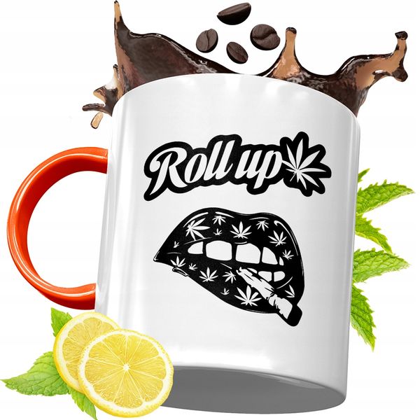 Kubek Pomarańczowy Dla Palacza Prezent Z Nadrukiem Ze Zdjęciem zdjęcie 1