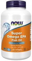 NOW Super Omega EPA DHA 1,2g KWASY OMEGA SERCE 120