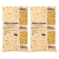 Groch Łuskany POŁÓWKI 1kg (2x500g) Wysoka JAKOŚĆ Produkt NATURALNY