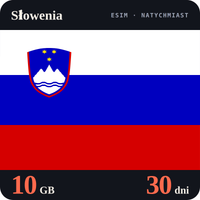 Karta eSIM Internet Słowenia 10 GB na 30 dni - bez rejestracji