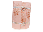 Pościel haftowana z prześcieradłem 160x200 łosoś