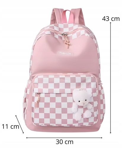 PLECAK SZKOLNY TORNISTER MŁODZIEŻOWY POJEMNY DUŻY RÓŻ DO SZKOŁY KL. 1-3 na Arena.pl