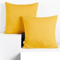 Poszewka dekoracyjna AMBER żółty 50x50 DecoKing jersey x2