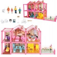 LT156 DOMEK DLA LALEK WILLA SALON KUCHNIA ŁAZIENKA