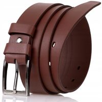 SEPHER Pasek skórzany klasyczny J. BRĄZOWY męski