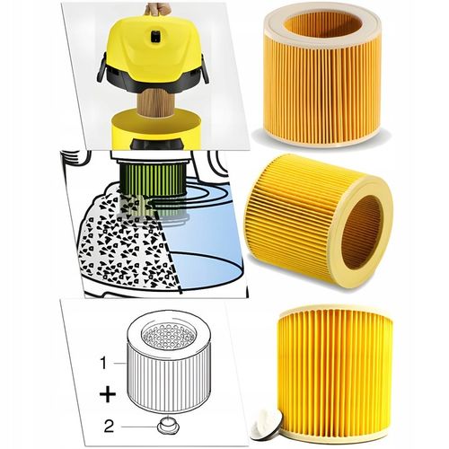 WORKI DO ODKURZACZA KARCHER ZESTAW 10 SZT WD3 WD2 WD 6 SE 4001 V17 + na Arena.pl