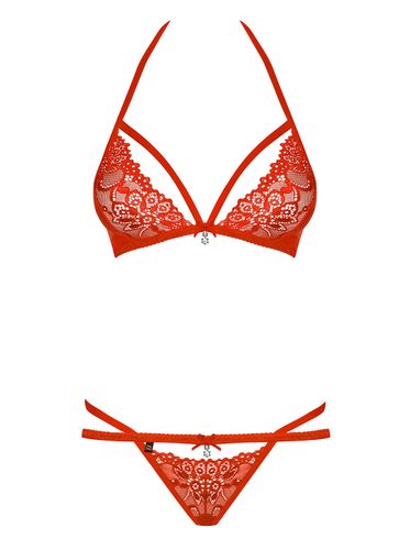 bielizna damska, komplet 2-częściowy czerwony s/m 838-set-3 na Arena.pl