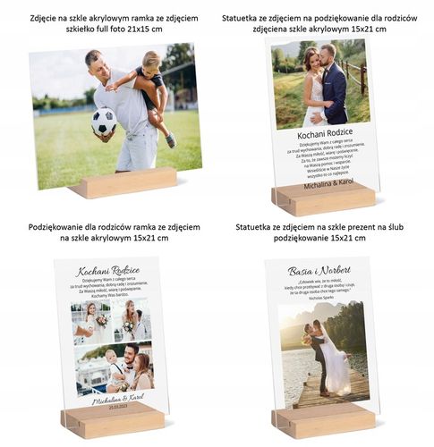 Podziękowanie prezent dla rodziców na ślub Wasze zdjęcie na szkle w 1 dzień na Arena.pl