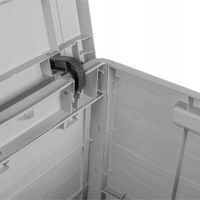 Ogrodowa skrzynia na poduszki, szara, 77,5x44,5x53