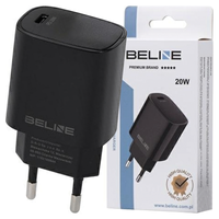 beline ład. siec. 1x usb-c 20w czarna/black (only head) pd 3.0  blncb20