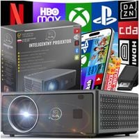 PROJEKTOR RZUTNIK 30000LM WIFI ANDROID SMART TV FULL HD 4K AUTOFOCUS