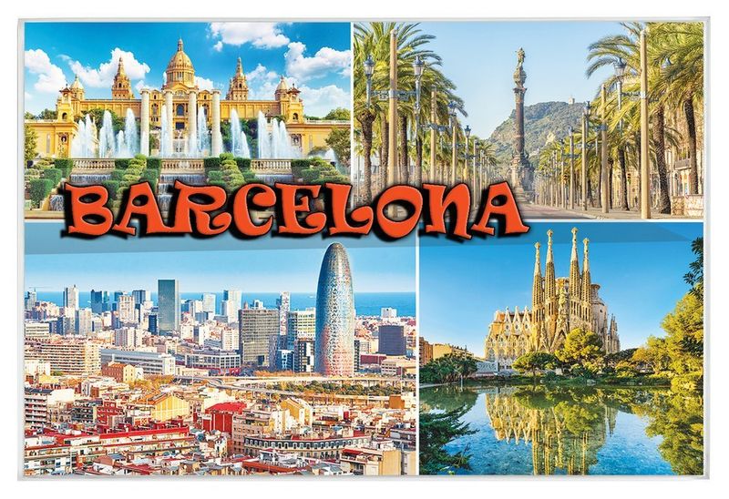Barcelona - magnes szklany zdjęcie 1