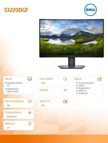 Monitor S3220DGF 32 LED 2560x1440/HDMI/DP na Arena.pl