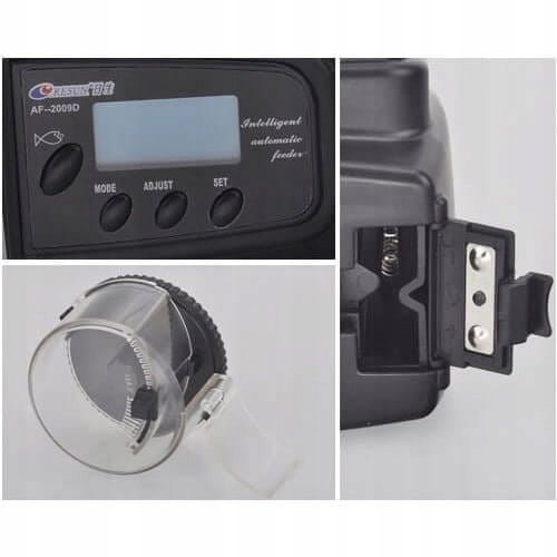 Automatyczny karmnik dla ryb LCD dozownik karmidło IDEALNY W CZASIE URLOPU na Arena.pl