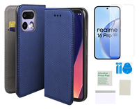 Etui z klapką do REALME 16 PRO 5G case niebieski + folia ochronna na ekran