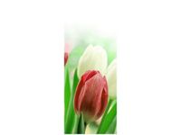 40X100CM CZERWONE TULIPANY OBRAZ PION