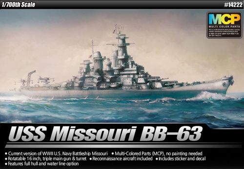 Academy BB-63 USS Missouri 1/700 na Arena.pl