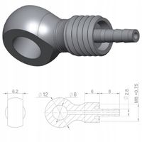 Końcówka Banjo przewodu hydraulicznego HBP26 Nierdz d/Hayes 2.5mm